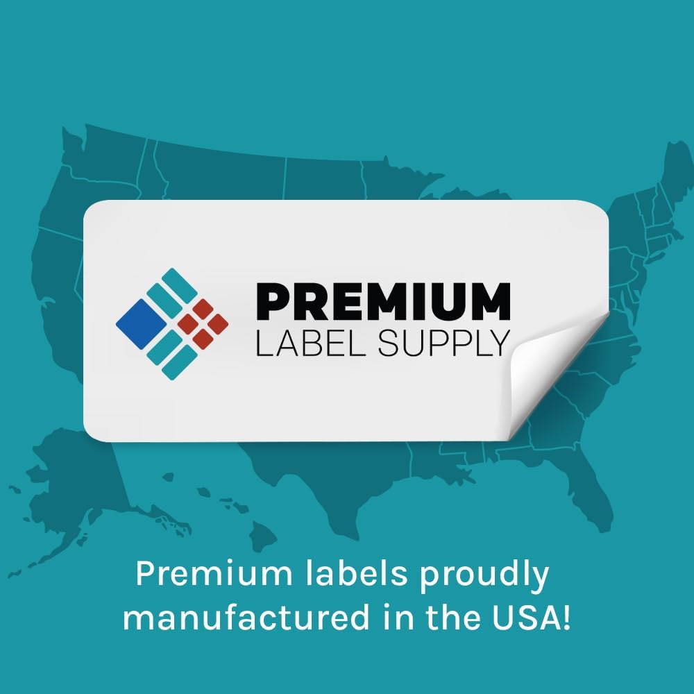 Premium Label Supply Glossy White Sticker Labels – 3" x 2" – (10 per Sheet) (Glossy White for Laser Only, 250 Labels)
