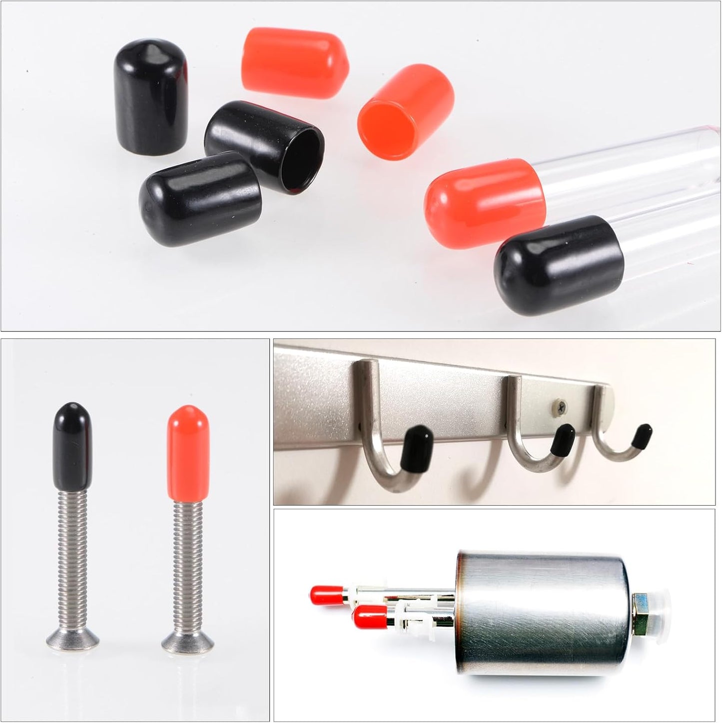 uxcell 20pcs Rubber End Caps 38mm ID Vinyl PVC Round Tube Bolt Cap Cover Screw Thread Protectors Blue