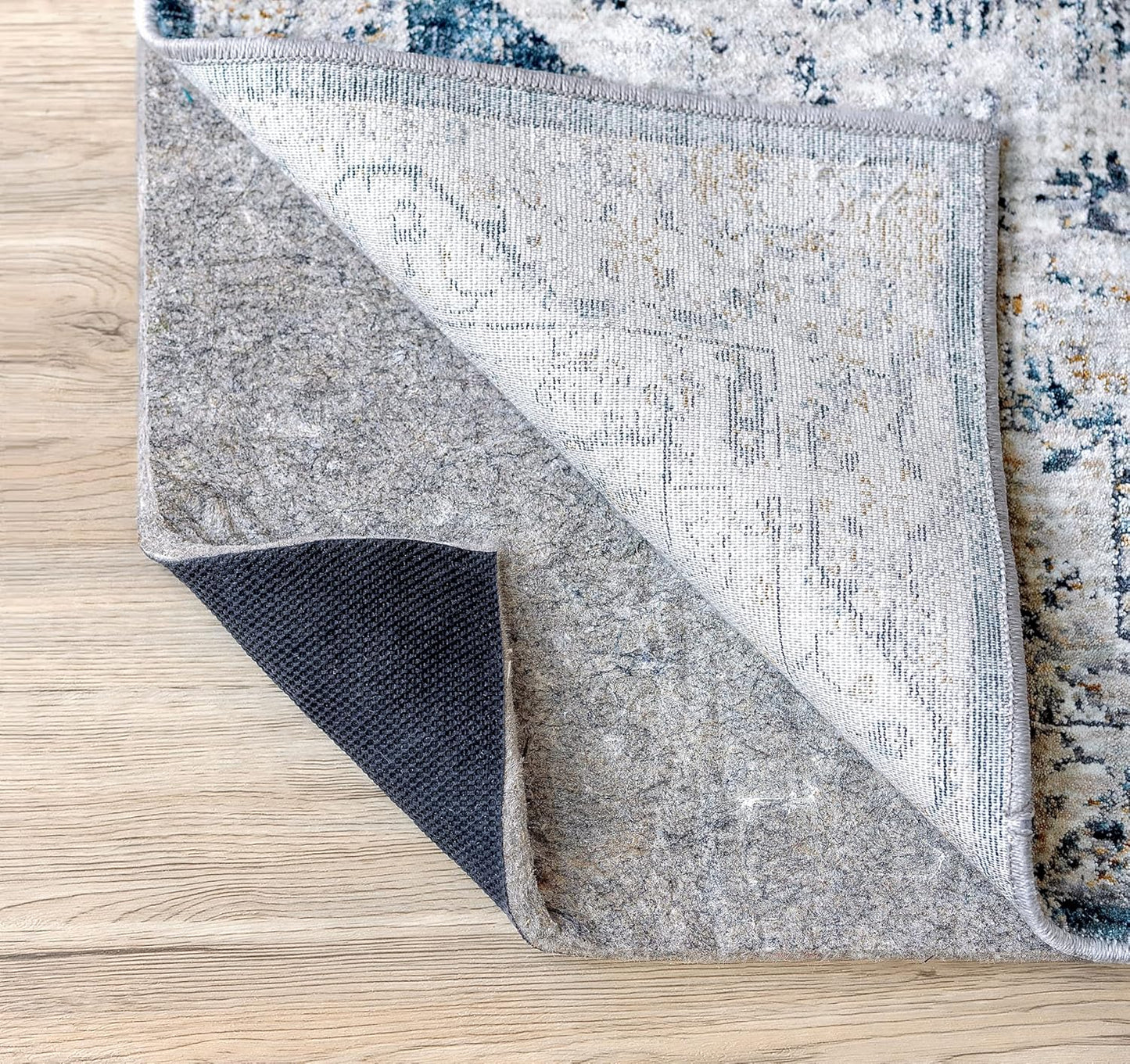 RUGPADUSA - Dual Surface - 7'10" x 10' - 3/8" Thick - Felt + Rubber - Enhanced Non-Slip Rug Pad - Adds Comfort and Protection - for Hard Surface Floors