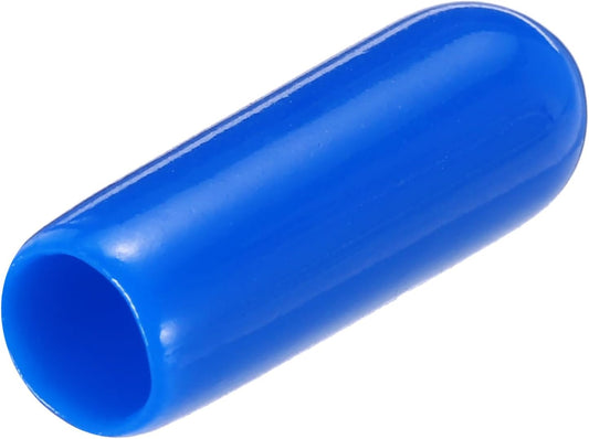 uxcell 20pcs Rubber End Caps 4mm(0.2") ID Vinyl PVC Round Tube Bolt Cap Cover Screw Thread Protectors,Blue