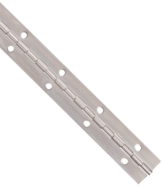 Stainless Steel Continuous Hinge with Hole, Bright Annealed Finish (5 Feet, 3 Inches)