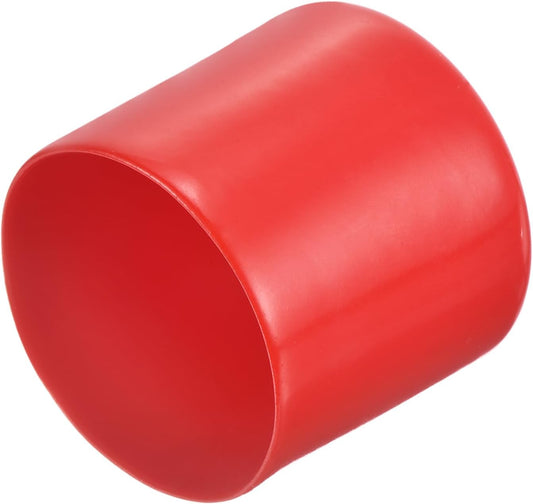 uxcell 20pcs Rubber End Caps 45mm ID Vinyl Round Tube Bolt Cap Cover Thread Protectors Red