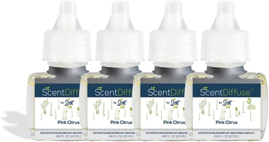 Scent Fill Pink Citrus Plug in Air Freshener, 4 Scented Oil Refills