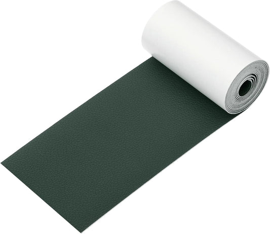 PATIKIL Leather Patches Tape for Furniture, 3.2 x 61 Inch Self Adhesive Vinyl Leather Repair Kit Cover Sheet for Couch, Sofa, Car Seats, Office Chair, Dark Green
