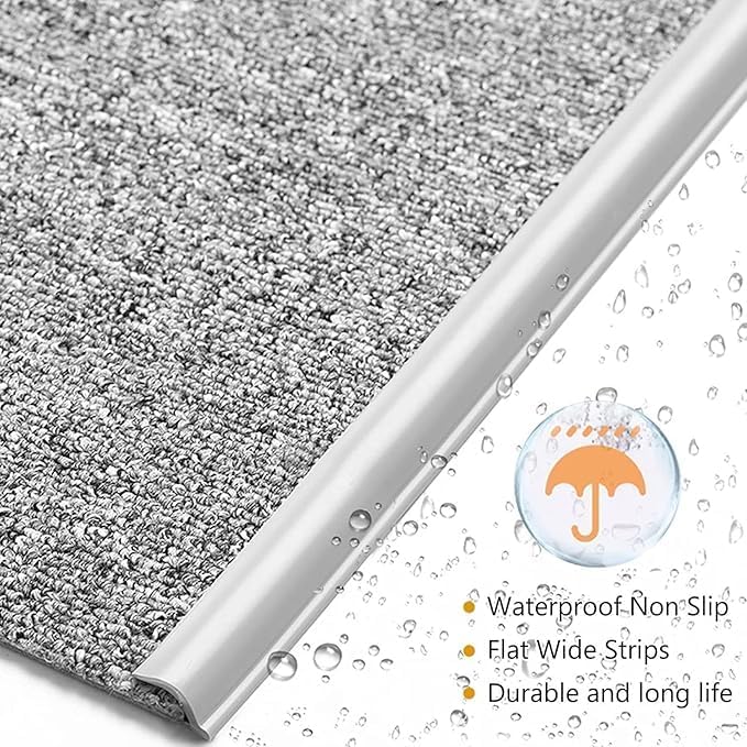Self Adhesive Carpet Transition Strip with Edge Trim, Designed for Seamless Transitions from Carpet to Tile or Vinyl Floors, Perfect for Doorways.(Brown,6ft)