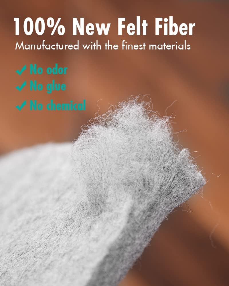 Double-Sided Non Slip Rug Pad Gripper - 2x10 Feet 1/4” Thick Dual Surface Felt Under Rug for Area Rugs and Hardwood Floors,Super Cushioned Non Skid Carpet Padding