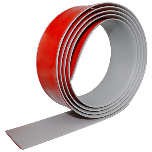 Floor Transition Strip Self Adhesive Floor Cover Strips Laminate 2" Wide Vinyl Flat Divider Transitions (5cm, 20Ft, Gray)