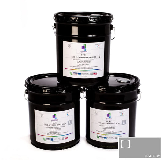 15 Gallon Resin and Hardener, 15 Gallon Dove Gray Epoxy Resin Coating Made with Beautiful and Vibrant Pigments