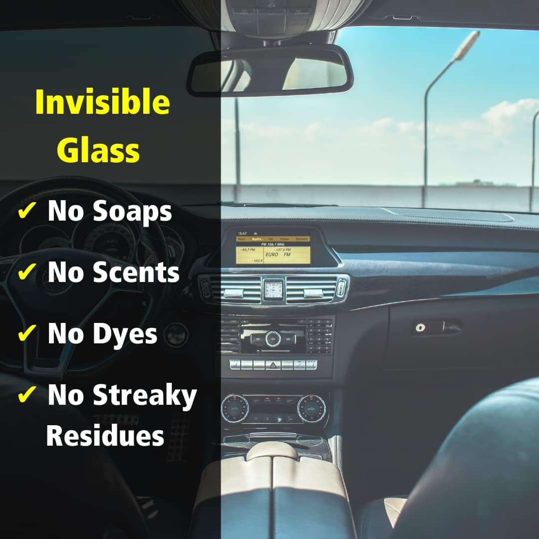 Invisible Glass 91164-3PK Premium Aerosol Glass and Window Cleaner for Auto and Home Cleans Glass, Windows, Windshields, and More, Streak-Free, Ammonia-Free, Tint-Safe, 19 oz (Pack of 3)