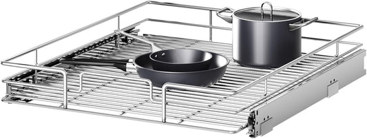 Pull Out Cabinet Organizer 22½" W x 21½" D, Heavy Duty Cabinet Pull Out Shelves, Slide Out Drawers Organization for Kitchen Cabinets Bathroom