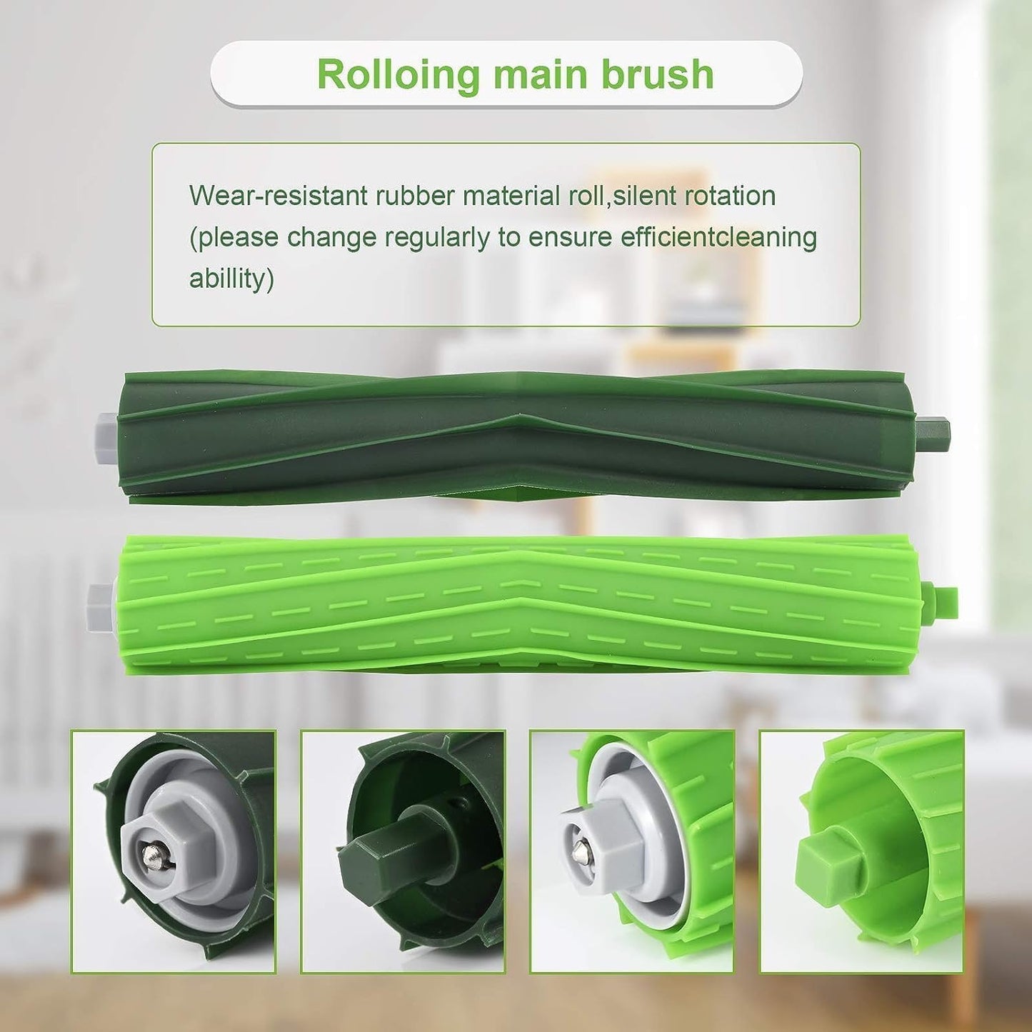19 Pack Replacement Parts Compatible for Roomba j7 j7+/Plus E5 E6 E7 i7 i7+ i3 i3+ i4 i4+ i6 i6+ i8 Vacuum Cleaner, Replenishment Kit 2 Set Roller Brushes,8 Filters,8 Side Brushes