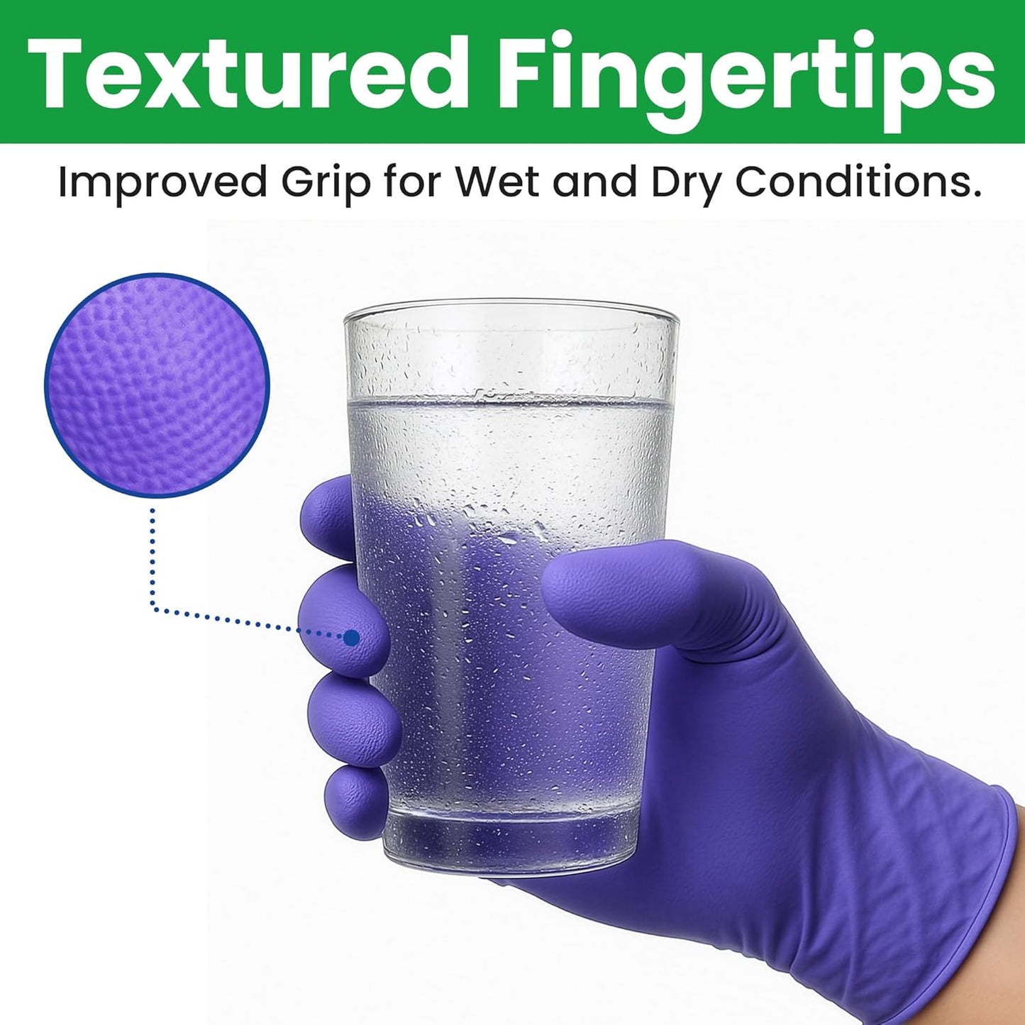 SafeWay Nitrile Disposable Gloves — Multi-Purpose Powder-Free, Non-Latex, Medical Use, and Textured Fingertips for Food Prep, Cleaning, Tattoo, Nursing, Lab, Examination, & More —(140000pcs, X-Large)