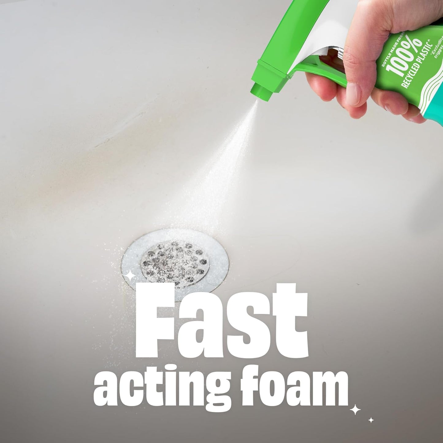 Scrubbing Bubbles Easy Clean Foaming Multipurpose Bathroom Cleaner Spray, Bottle Made from 100% Recycled Plastic, 32 Ounce Spray