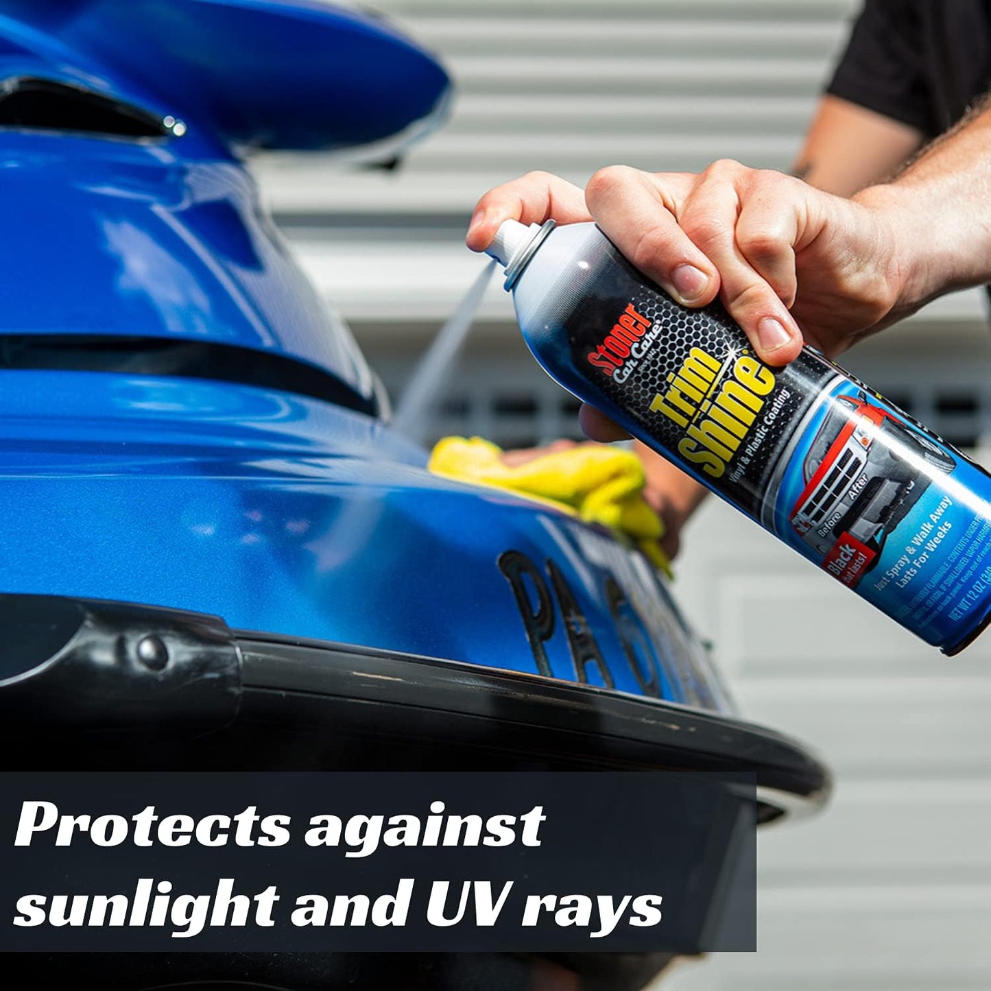 Stoner Car Care 91069 Trim Shine – Vinyl and Plastic Protectant for Interior and Exterior Detailing, Restores OEM Color, Adds Shine, UV and Water Protection – 5 Gallons