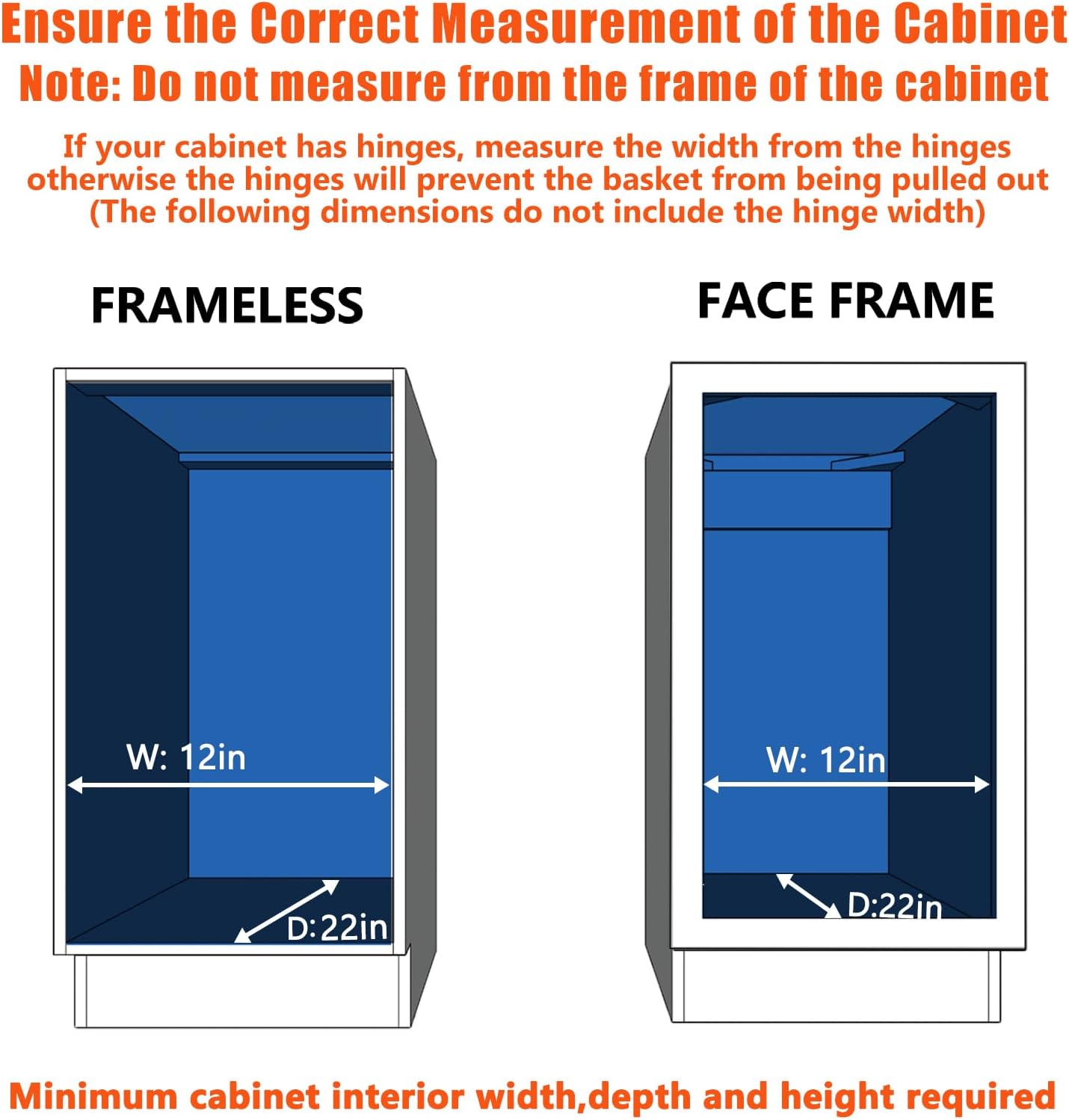Pull Out Cabinet Organizer 11½" W x 21½" D, Heavy Duty Cabinet Pull Out Shelves, Slide Out Drawers Organization for Kitchen Cabinets Bathroom