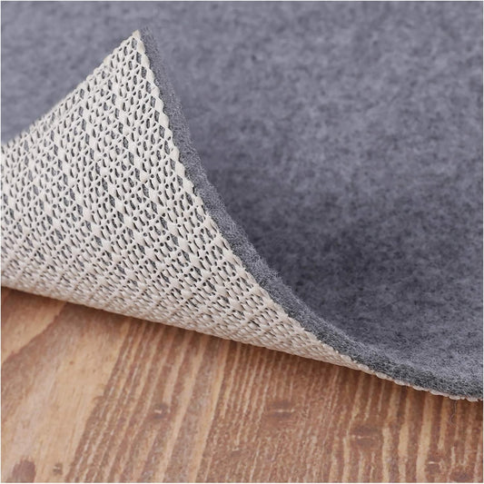 Non Slip Rug Pad Grippers - Round 8x8, 1/8" Thick, (Felt + Rubber) Double Layers Area Carpet Mat Tap, Provides Protection and Cushioning for Hardwood or Tile Floors