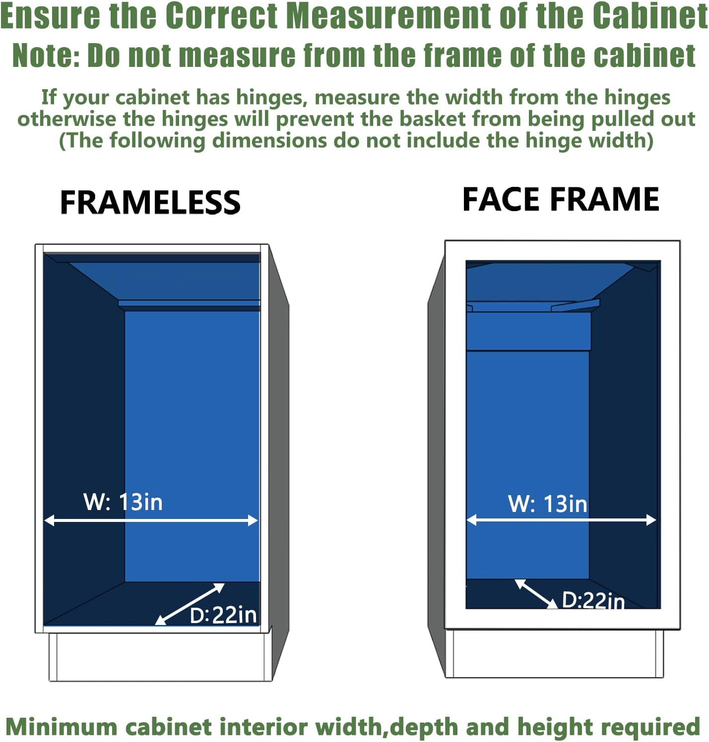 LOVMOR Pull Out Cabinet Organizer 12½" W x 21½" D, Kitchen Cabinet Pull Out Shelves Slide Out Storage