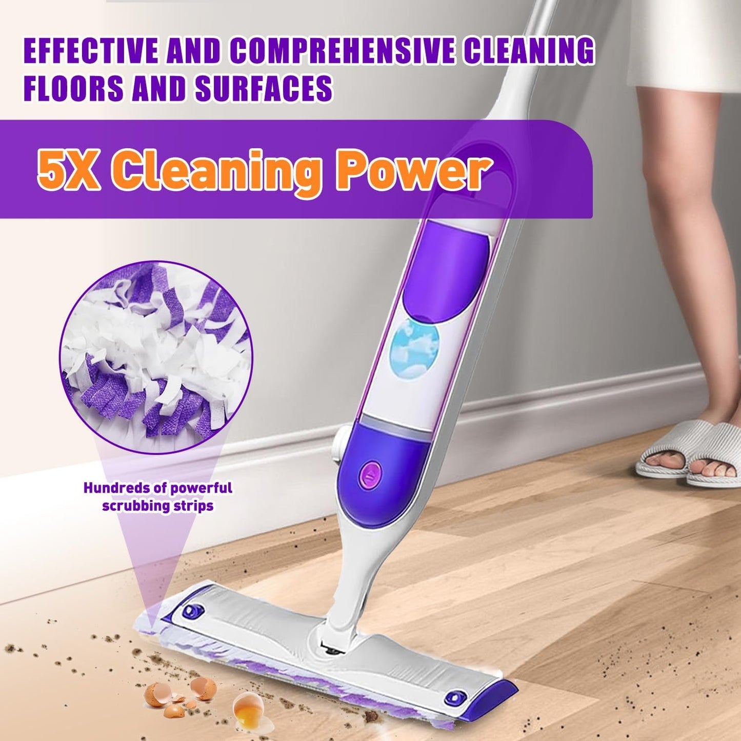 Power Mop Pads Refills for Swiffer PowerMop Multi-Surface Mopping Pad Disposable Replacement Mop Pads Compatible with Swiffer PowerMop,Safe on All Finished Floors,18 Count.