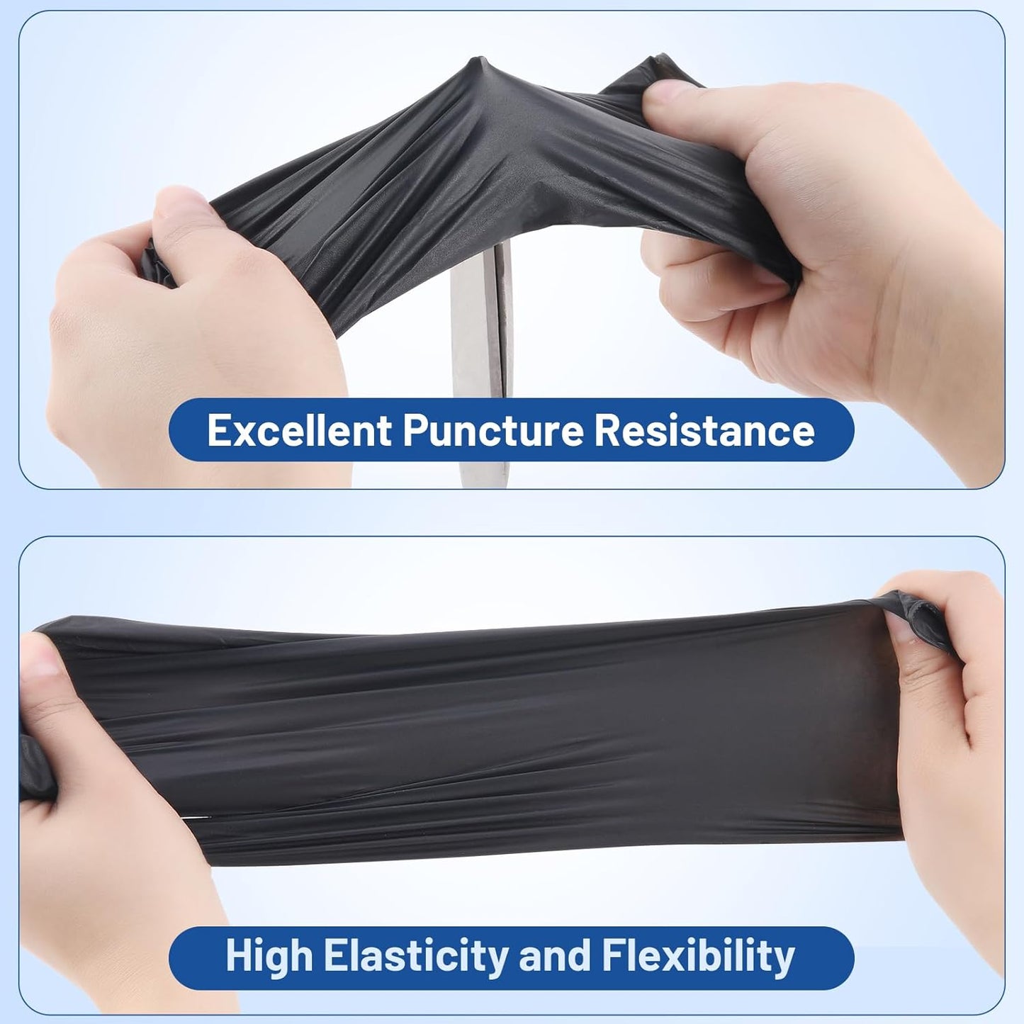 JMU Black Nitrile Gloves Medium Bulk, 2000 Count, 3.5Mil Disposable Nitrile Gloves Latex Free Powder Free