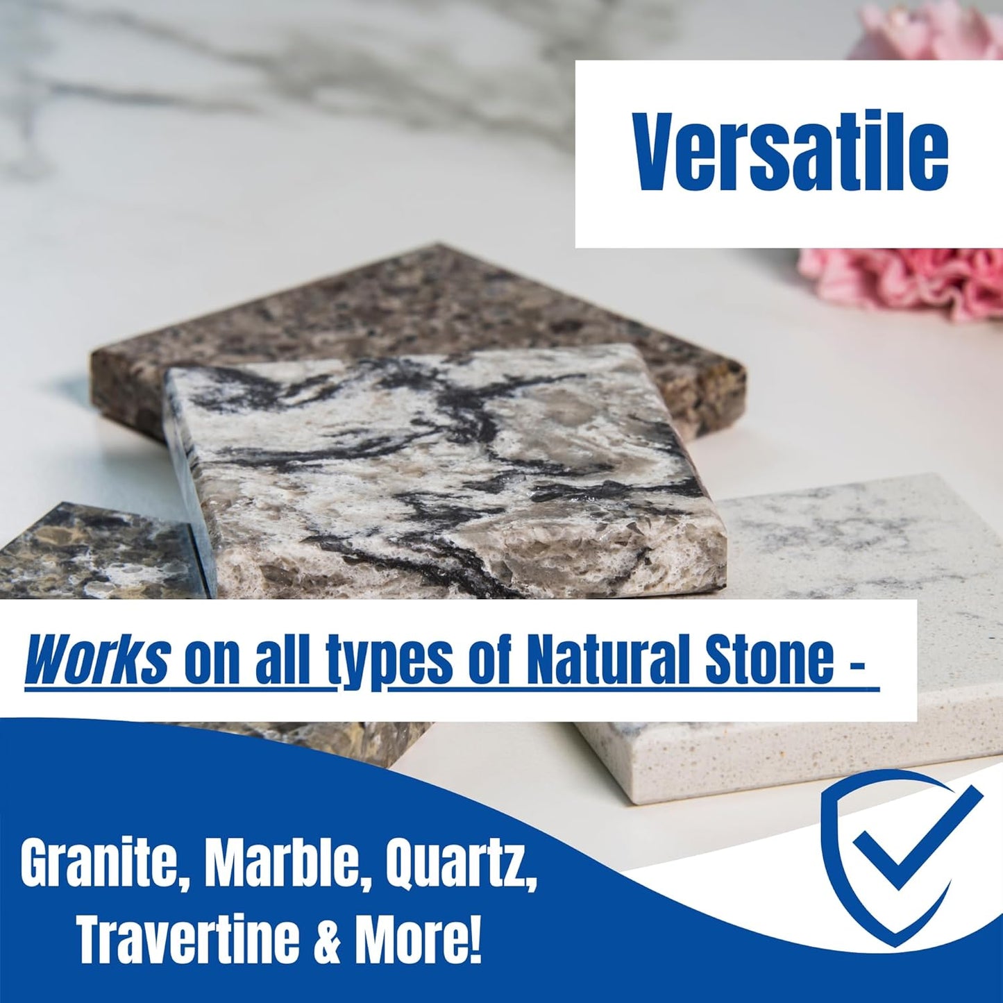 Black Diamond Stoneworks GRANITE PLUS! 2 in 1 Cleaner & Sealer for Granite, Marble, Travertine, Limestone, Ready to Use! (1-Quart/1-Gallon)