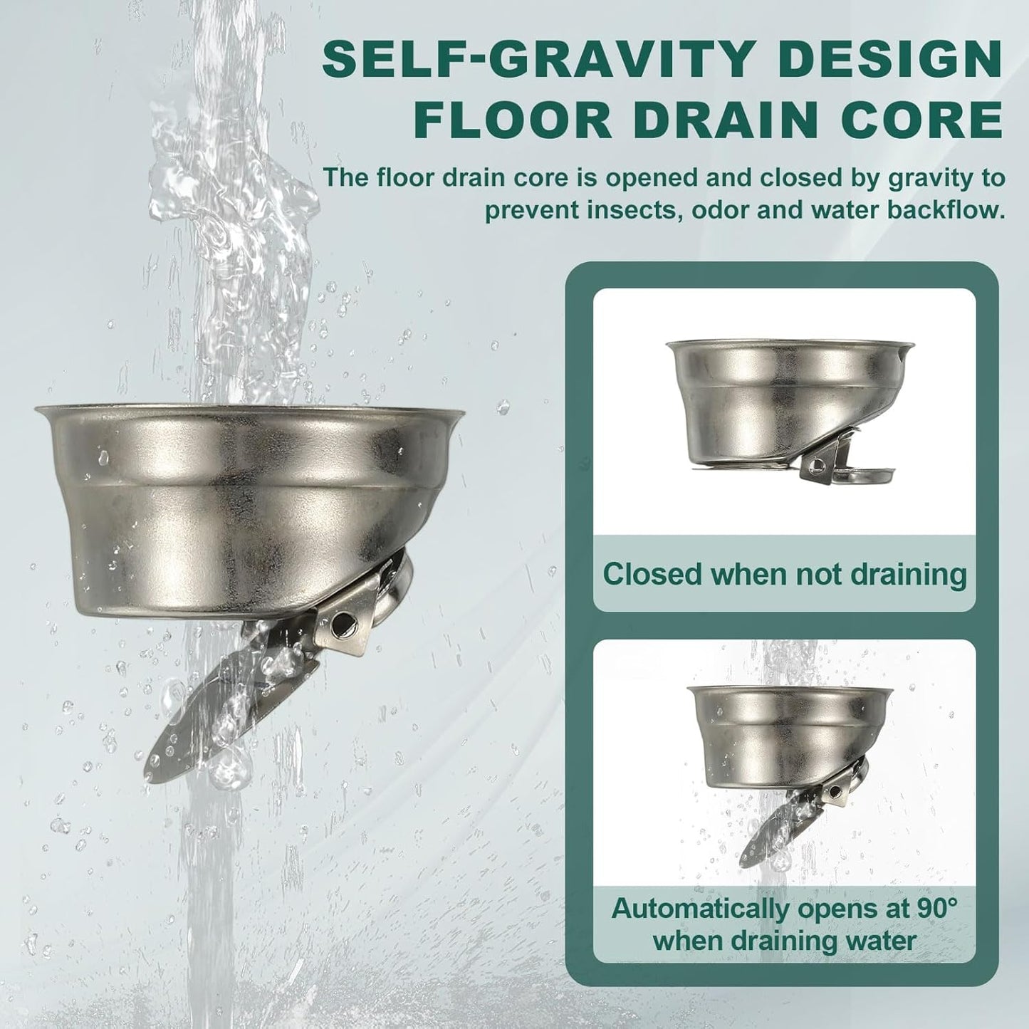 uxcell Rectangular Shower Drain, Brushed 304 Stainless Steel Odor-Proof Floor Drain Linear Shower Drain Hair Catcher for Bathroom Kitchen and Laundry Room(8 Inch, Bright Silver)