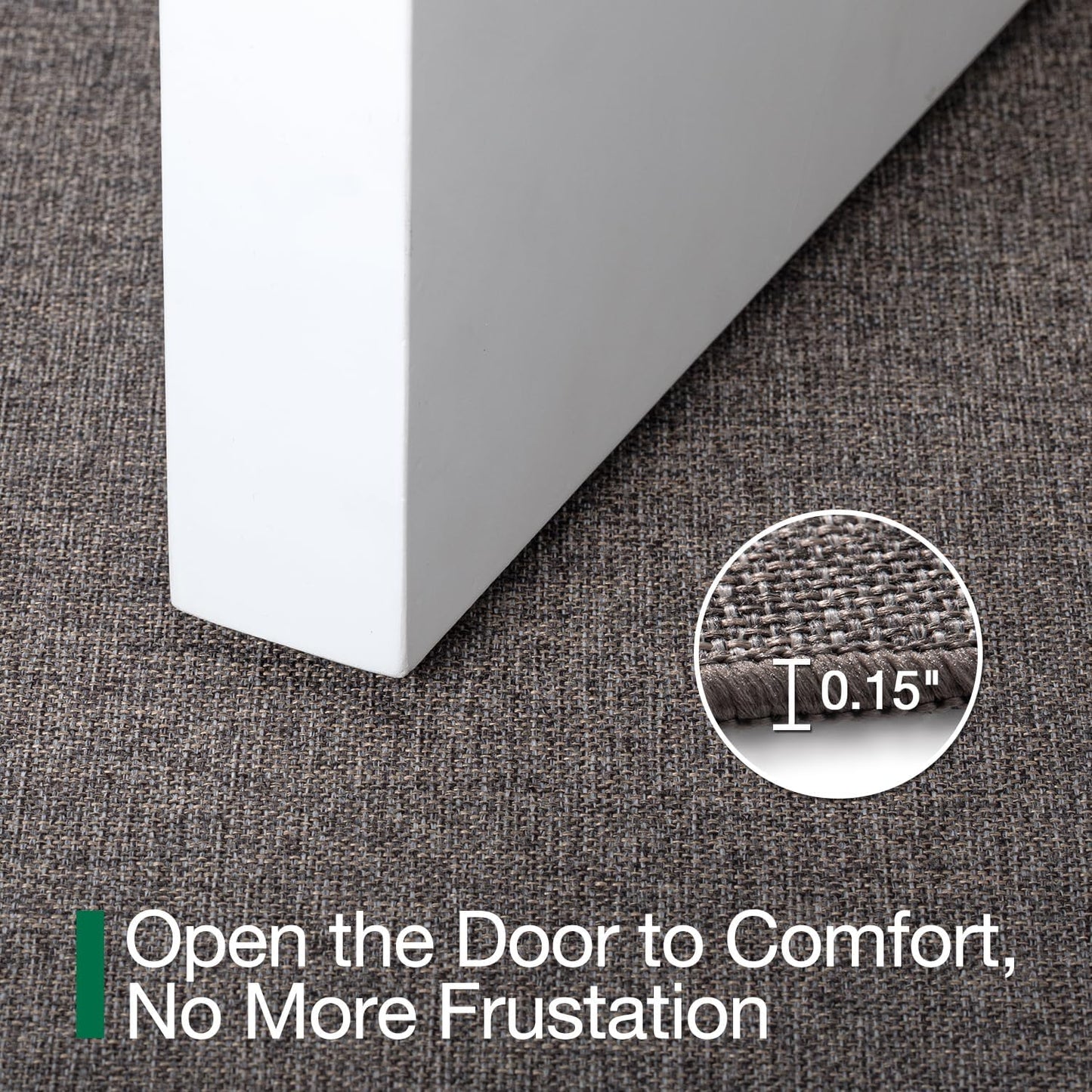 LUMI Ultra Thin Door Mat for Entryway, Low Profile Non Slip Rubber Backing Indoor Doormat, Easy Clean Welcome Entrance Mat for Inside House, Patio,Brown 20"x32"