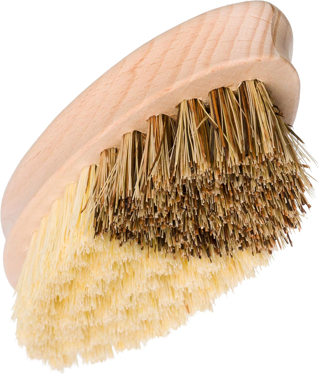 REDECKER Hard and Soft Side Vegetable Brush, Set of 2, Beechwood Handle, 2 Different Bristle Strengths for Cleaning Delicate Vegetables, 5-1/4-inches - Wooden Vegetable Brush, Made in Germany