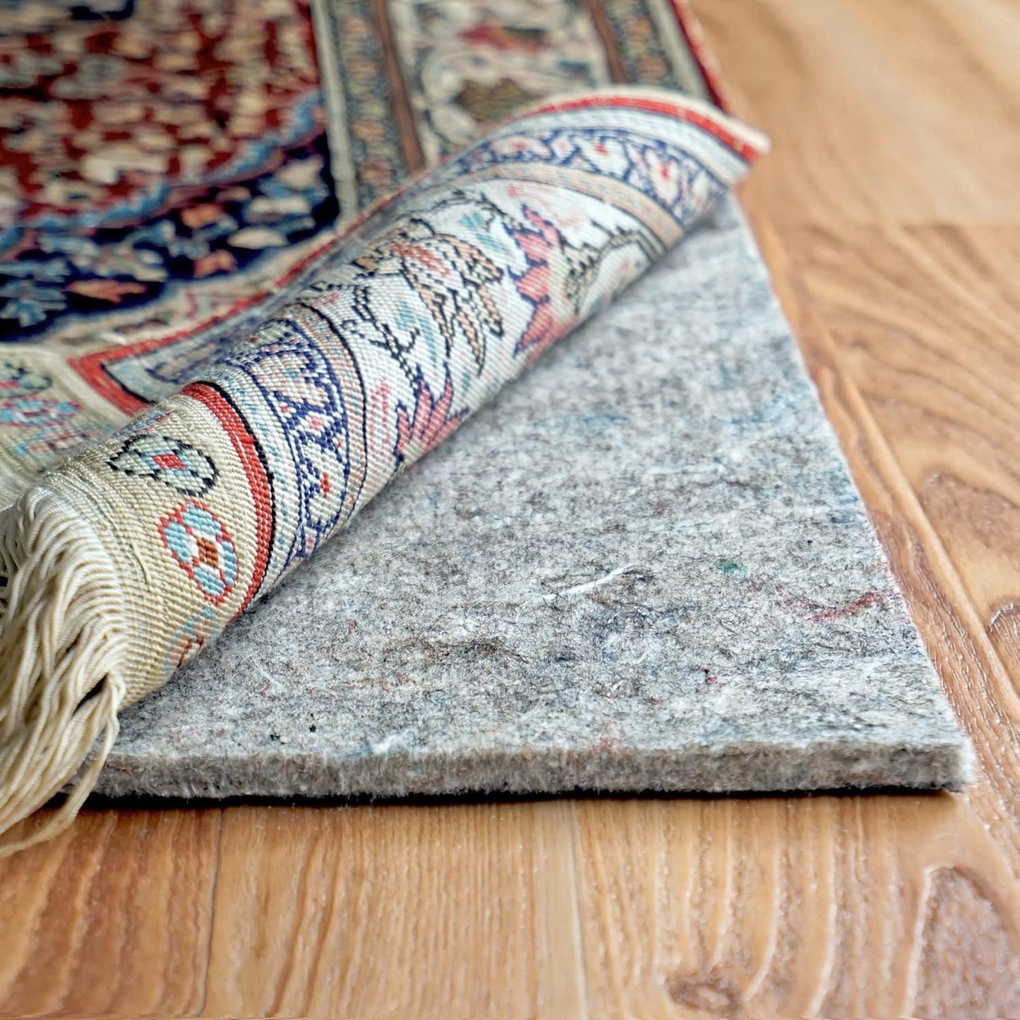 RUGPADUSA - Dual Surface - 8'x12' - 1/4" Thick - Felt + Rubber - Non-Slip Backing Rug Pad - Safe for All Floors