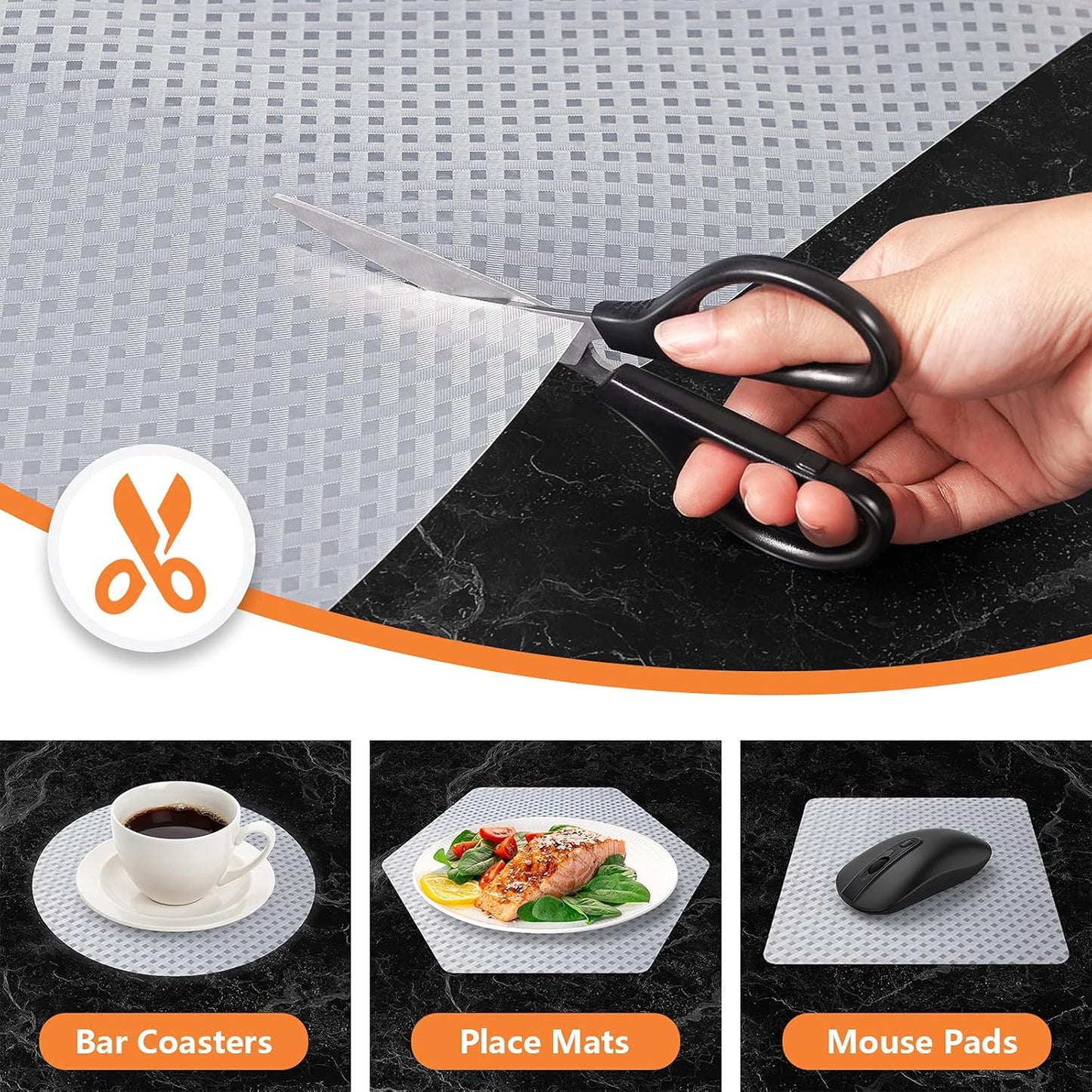 Shelf Liners for Kitchen Cabinets Refrigerator Liners Waterproof Kitchen Cupboard Liner Durable Plastic Drawer Mats EVA Material Non Adhesive Fridge Mats for Shelves - Clear 17.5 x 236.2 Inches