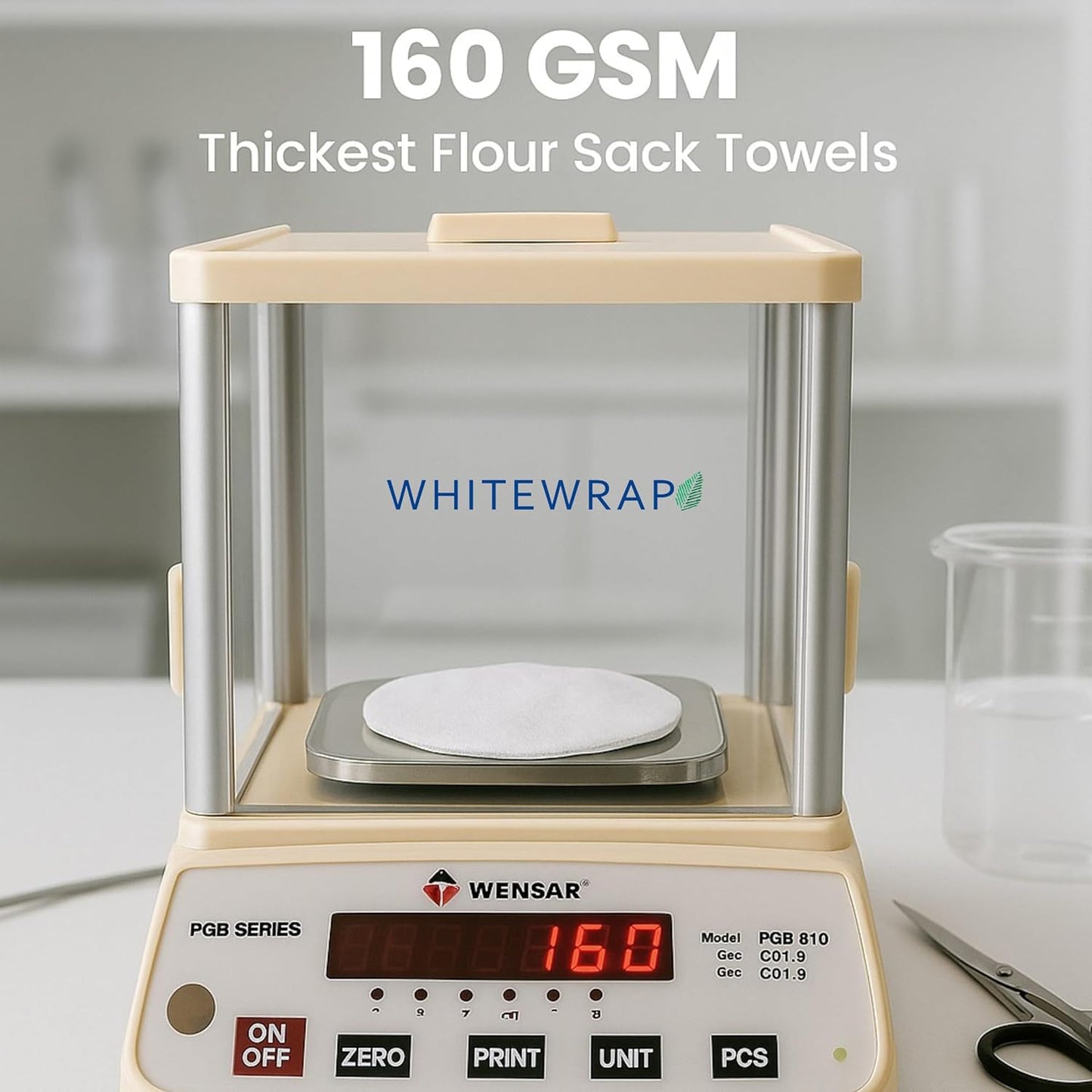 WHITEWRAP Flour Sack Towels| Tea Towel for Crafts| Kitchen Dish Cotton Blank Towel for Embroidery|Baking Bread Proofing Linen Cover| Thick Absorbent Quick Dry| 2 Pack 18"x28" Natural