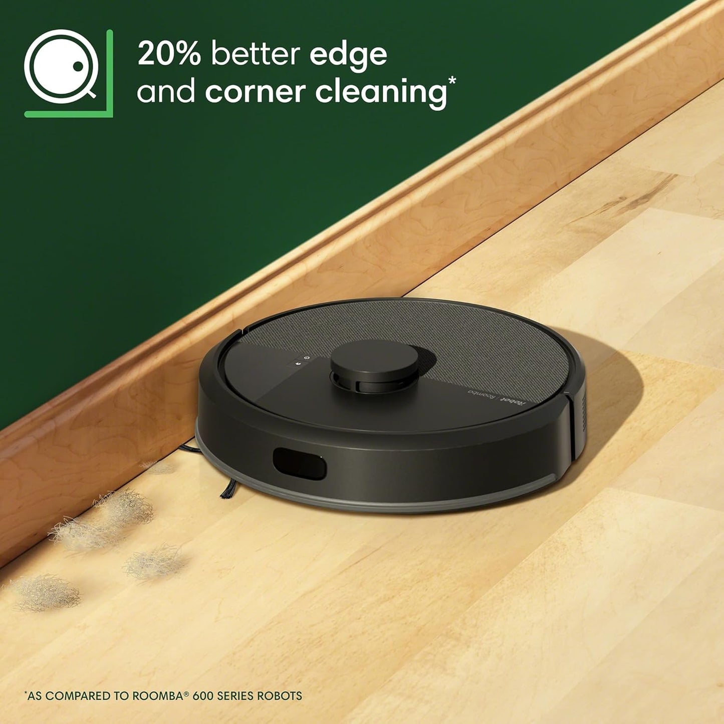 iRobot Roomba 104 Vac Robot Vacuum - Intense Power-Lifting Suction, Smart & Fast Home Mapping, Ideal for Pet Hair, LiDAR Navigation, Multi-Surface Cleaning, Cleans in Neat Rows, Self-Charging