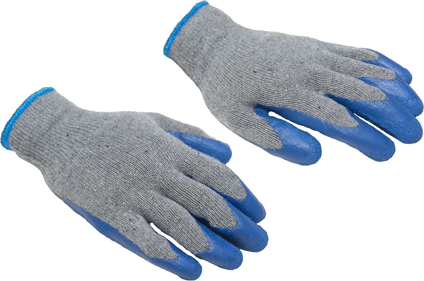 G & F Products 12 Pairs Medium Rubber Latex Double Coated Work Gloves for Construction, gardening gloves, heavy duty Cotton Blend,Blue,3100M
