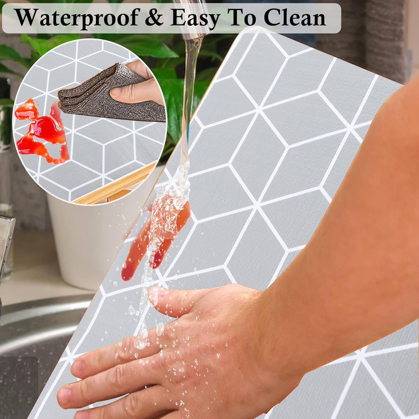 Shelf Liner 16 Inch Wide X 20 Ft Waterproof Cabinet Drawer Paper Mat Non Slip Pantry Cupboard Closet Liners Non Adhesive Liner for Kitchen Bathroom Dresser Refrigerator Under Sink