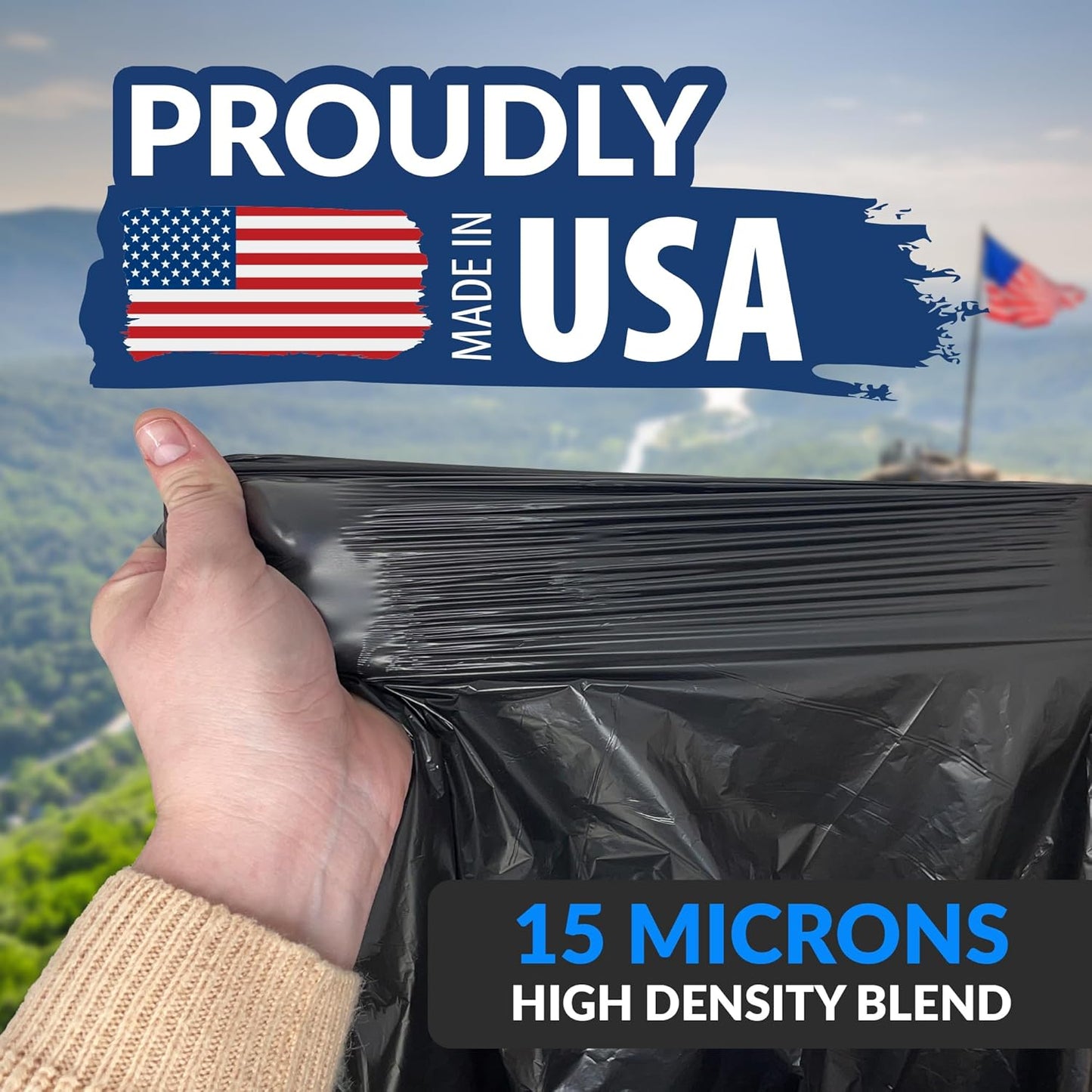Reli. 30-33 Gallon Trash Bags Heavy Duty | 250 Count Bulk | Black Large Trash Bags 30+, 32 Gallon | Made in USA