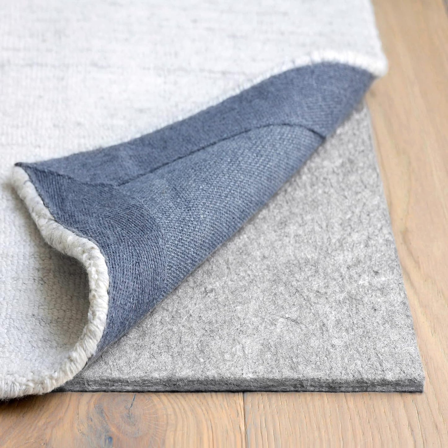 RUGPADUSA - Dual Surface - 2'10" x 4'10" - 3/8" Thick - Felt + Rubber - Enhanced Non-Slip Rug Pad - Adds Comfort and Protection - for Hard Surface Floors