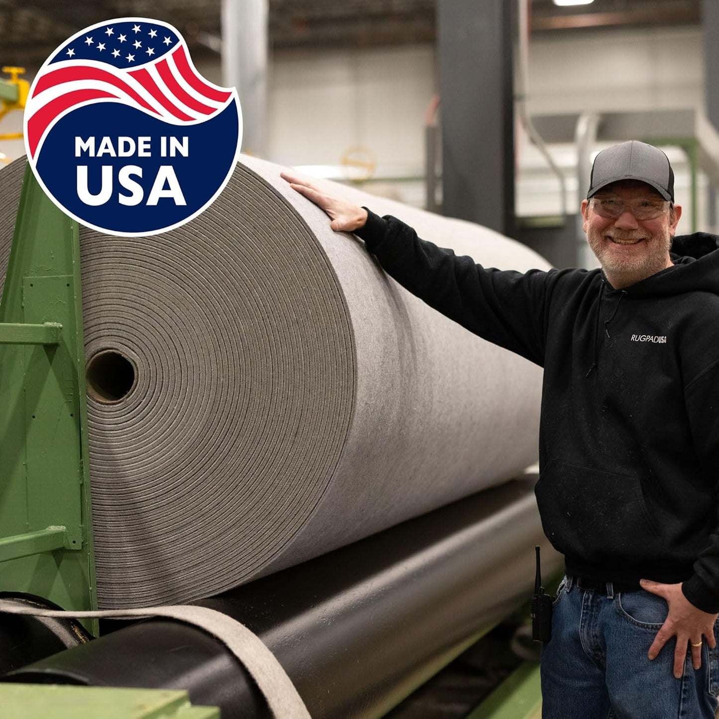 RUGPADUSA - Eco-Plush - 7'x11' - 1/2" Thick - 100% Felt - Luxurious Cushioned Rug Pad - Available in 3 Thicknesses, Many Custom Sizes