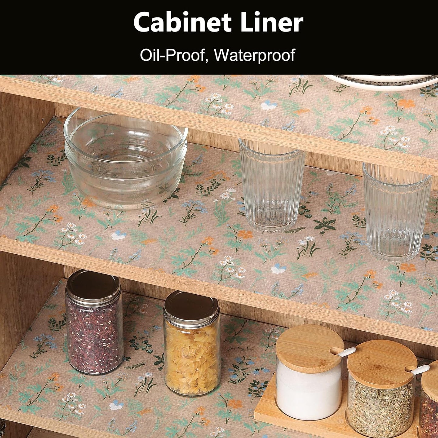 INNOLITES Shelf Liners for Kitchen Cabinets – Drawer Liner Waterproof & Oil-Proof, Non-Adhesive EVA Mat – Durable & Washable – for Shelves, Cupboard, Dresser 11.8" x 118"