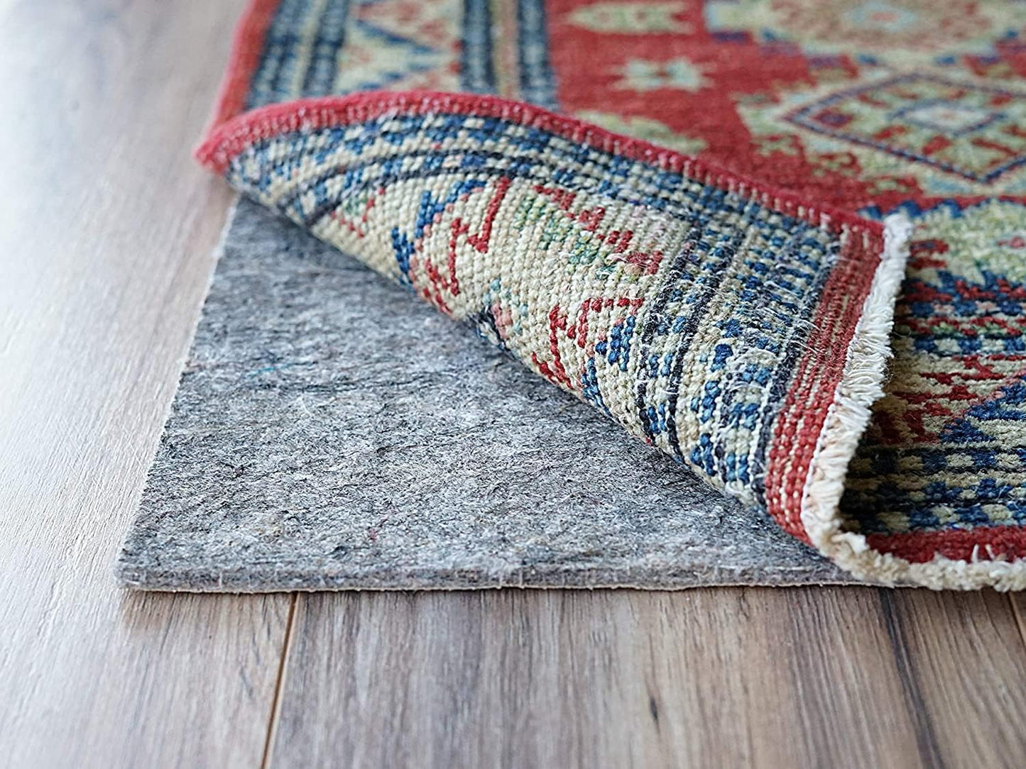 RUGPADUSA - Dual Surface - 8'x12' - 1/4" Thick - Felt + Rubber - Non-Slip Backing Rug Pad - Safe for All Floors