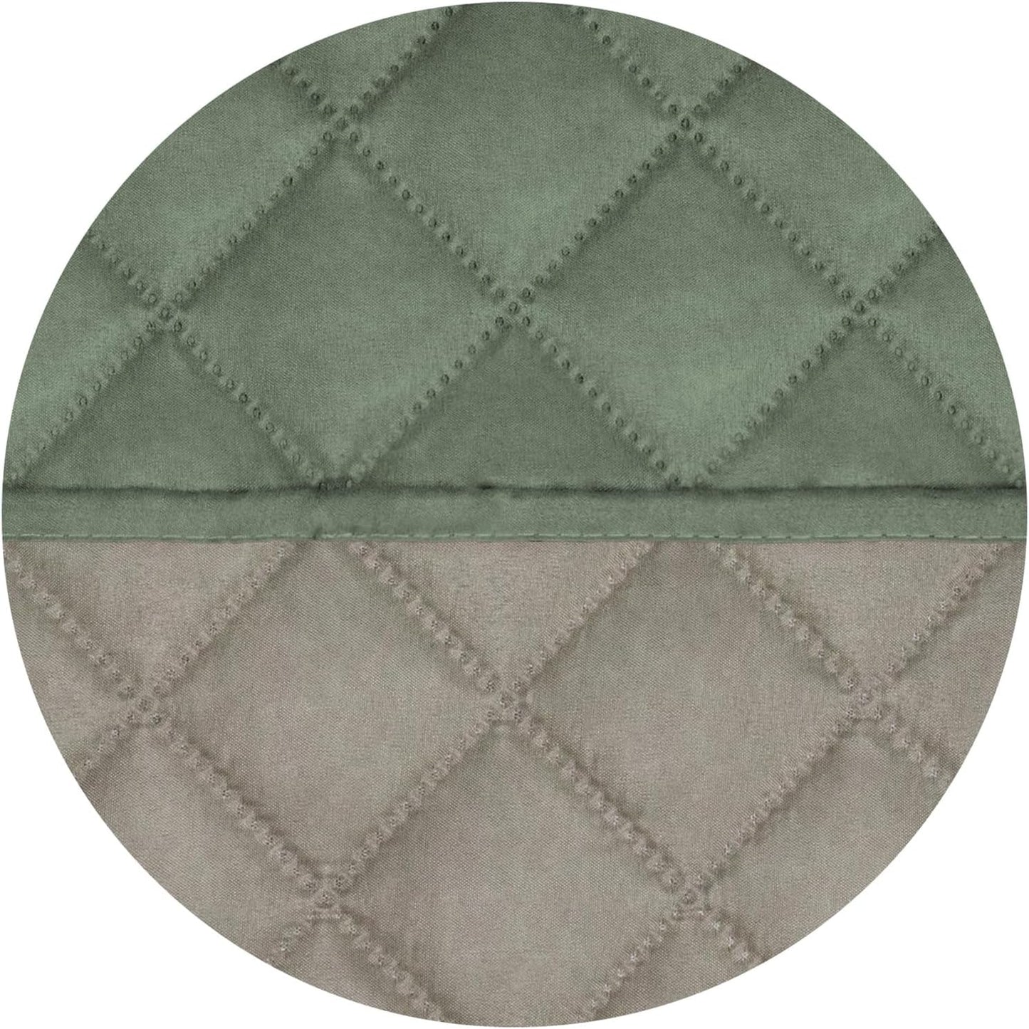PureFit Reversible Quilted Sofa Cover, Water Resistant Slipcover Furniture Protector, Washable Couch Cover with Non Slip and Elastic Straps for Kids, Dogs, Pets (Oversized Chair, Greyish Green/Beige)