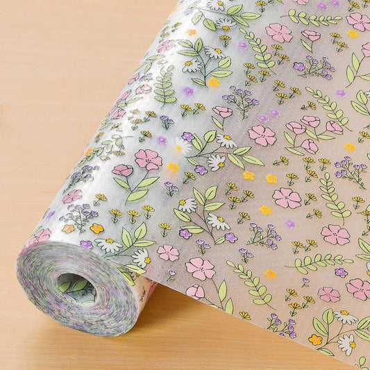 INNOLITES Non-Slip Shelf Liner – Cabinet & Drawer Liner Non-Adhesive – Waterproof Oil-Proof – Durable EVA with Floral for Kitchen Cabinets Refrigerator – BPA-Free, Easy to Cut 23.6" x 118"