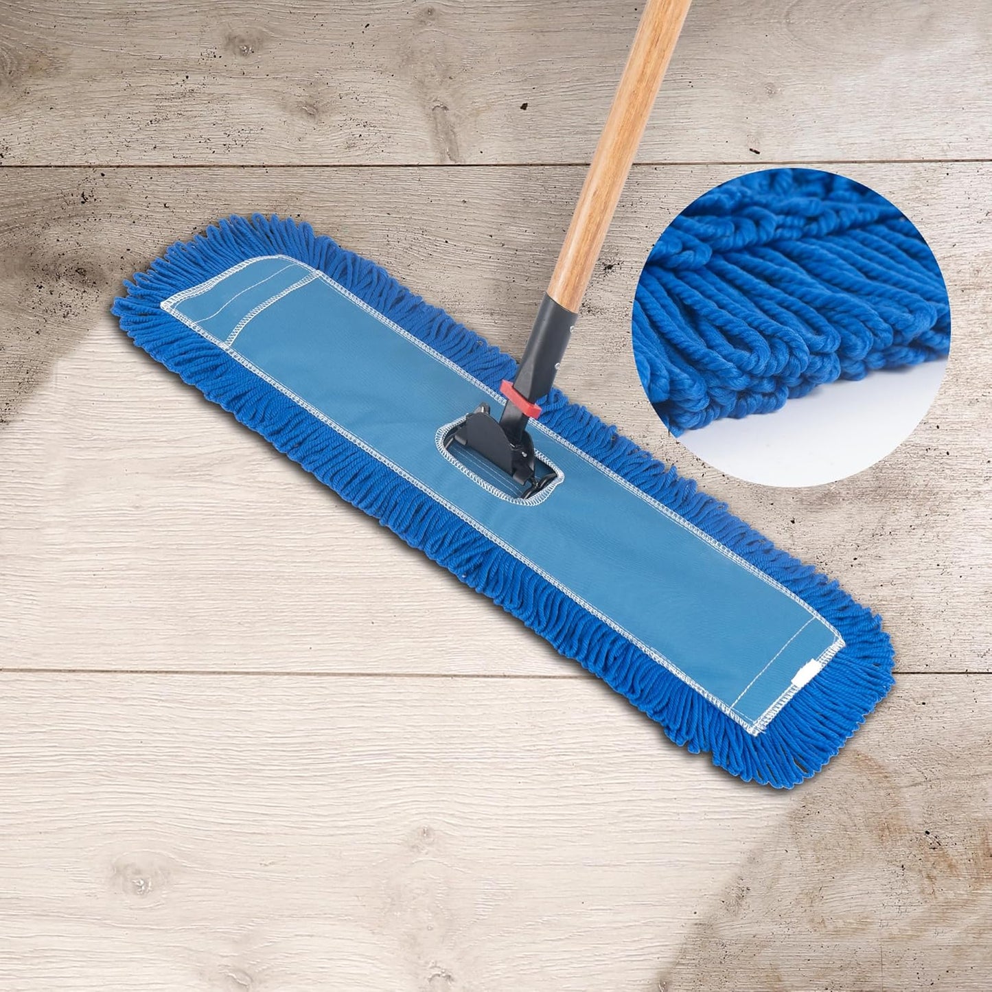 Matthew 36'' Microfiber Loop Dust Mop Washable Commercial&Residential Heavy Duty Mop Head Replacement Premium Absorbent Industrial Dust Mop Refill Pads for Hardwood, Office,Garage and Hotel -12Pack