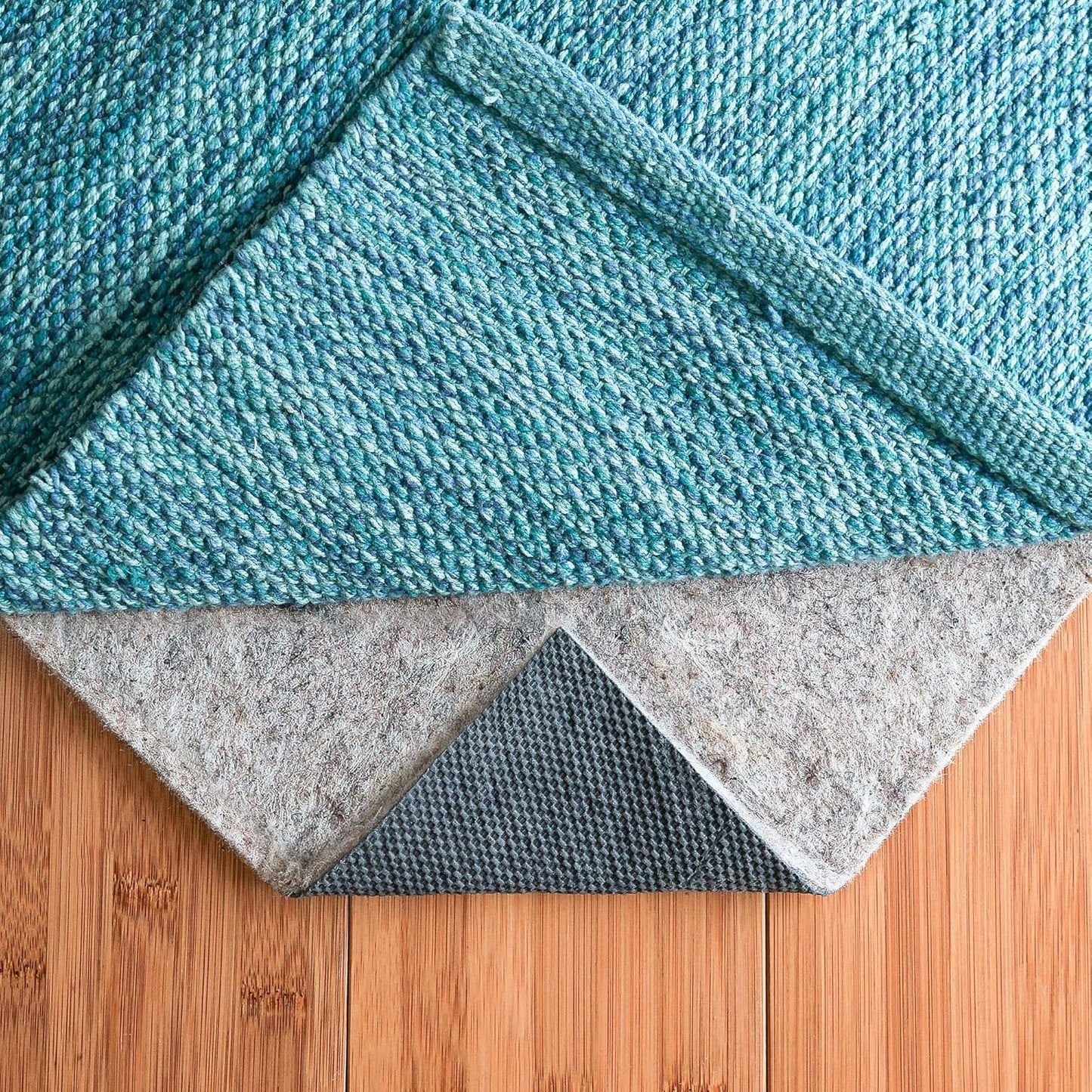 RUGPADUSA - Dual Surface - 11'x14' - 1/8" Thick - Felt + Rubber - Non-Slip Backing Rug Pad - Adds Low-Profile Comfort and Protection
